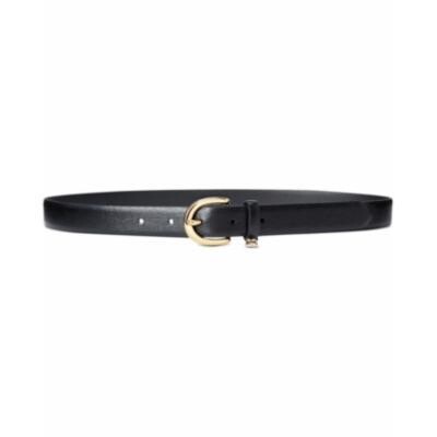 Lauren Ralph Lauren Charm Saffiano Leather Belt, Black - XL