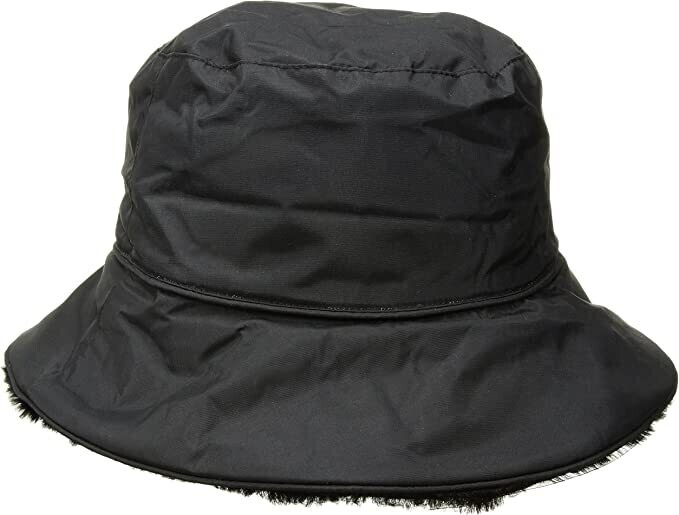 Nine West Reversible Faux Fur Bucket Hat - Black