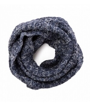 Glitzhome Marled Knit Infinity Scarf, Blue