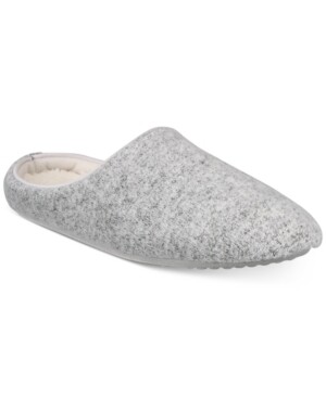 Charter Club Women&#39;s Sweater Knit Memory Foam Slippers, Gray, Small (5-6)