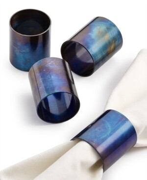 Lucky Brand Iridescent Napkin Rings, Set of 4