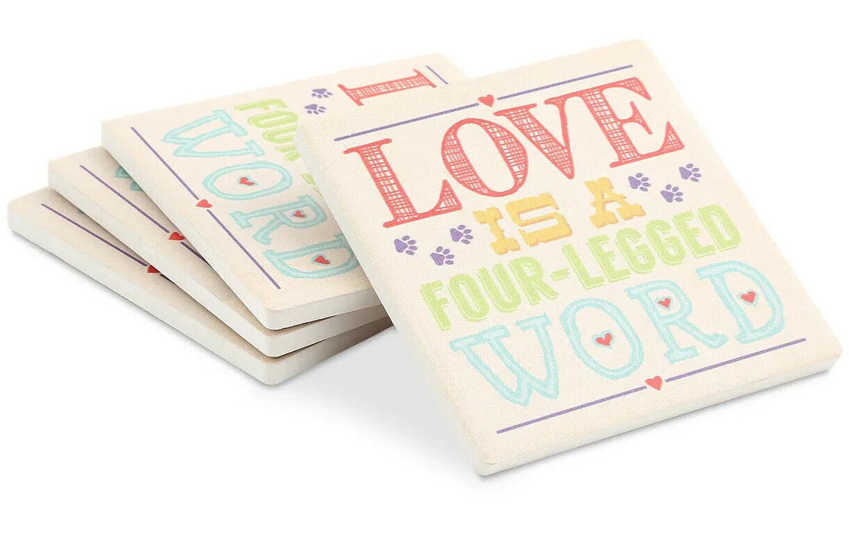 Thirstystone Love Is a Four Legged Word Coaster Single