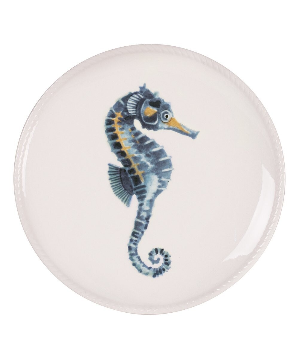 Fitz and Floyd Cape Coral Collection Seahorse Accent Plate