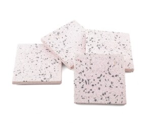 Thirstystone Set of 4 Pink Terrazzo Marble Coasters - Light Pink