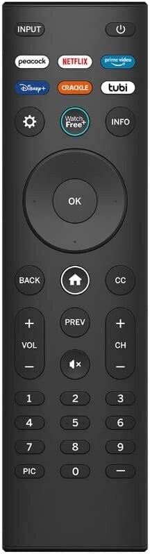 Remote Control for All VIZIO Smart TVs with Netflix Dis+ Tubi 