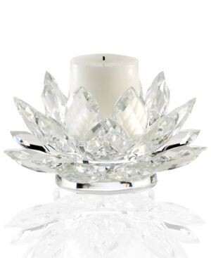 Lighting by Design Candle Holder, Lotus Pillar Holder with Candle