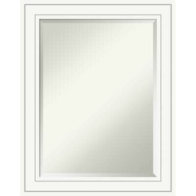 Amanti Art Craftsman 41x29 Wall Mirror - White
