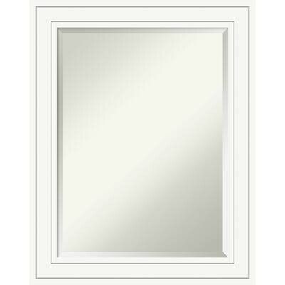 Amanti Art Craftsman 41x29 Wall Mirror - White