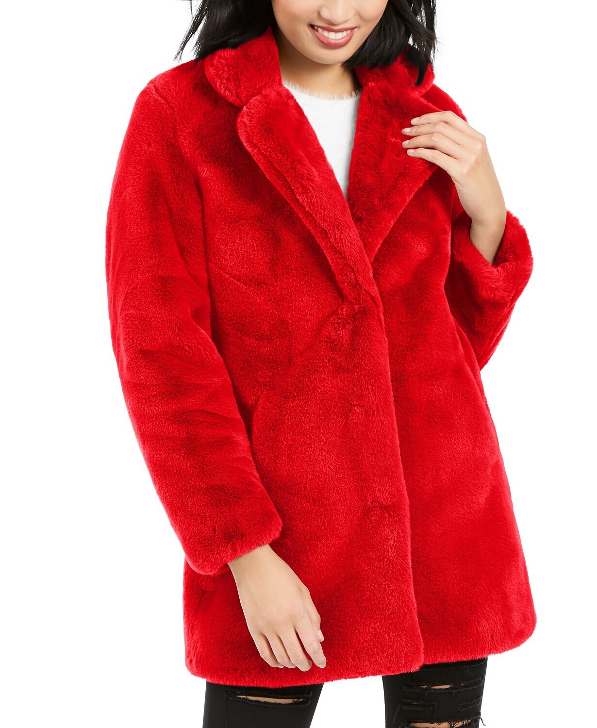 Apparis Eloise Faux-Fur Coat RED - Medium
