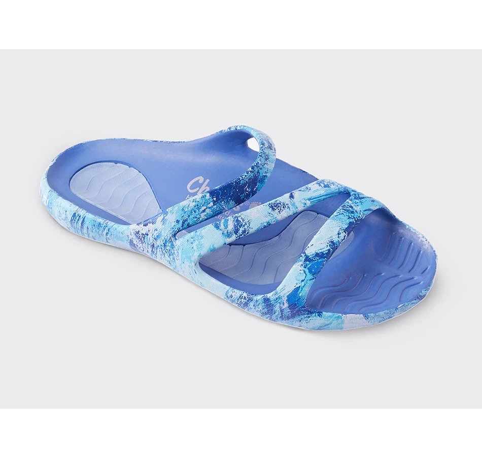 Tony Little Cheeks Health Sandal Slides with Full Gel Footbed, 10M