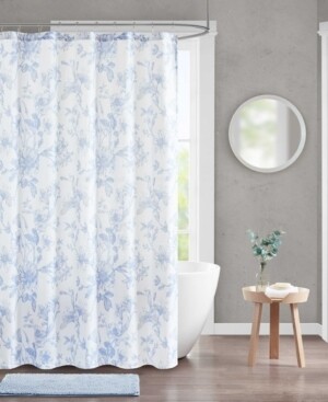 Urban Habitat Rosie Shower Curtain Blue