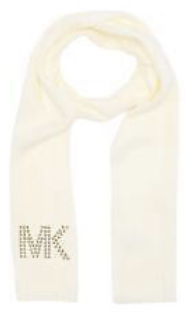 Michael Kors Womens Dome Studded Scarf (Cream/Gold)