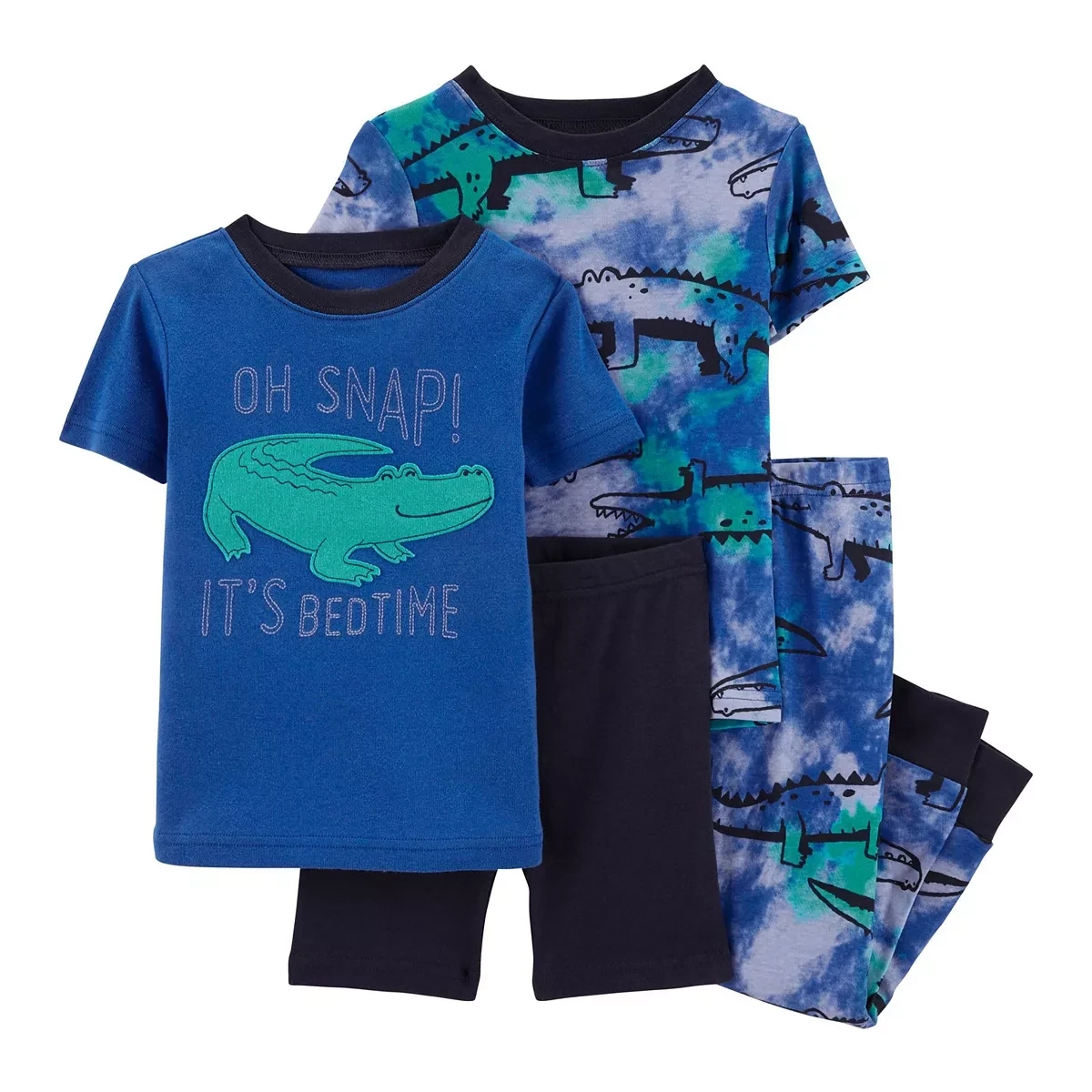 Toddler Boys 4-Piece Snug Fit T-shirt, Shorts, and Pajama Set 2T