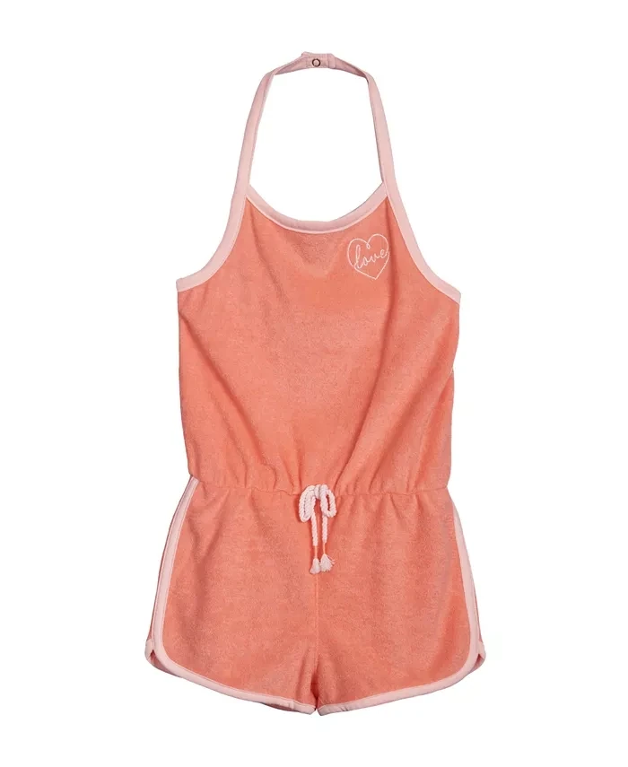 Epic Threads Little Girls Graphic Romper, Shell Pink Size 5