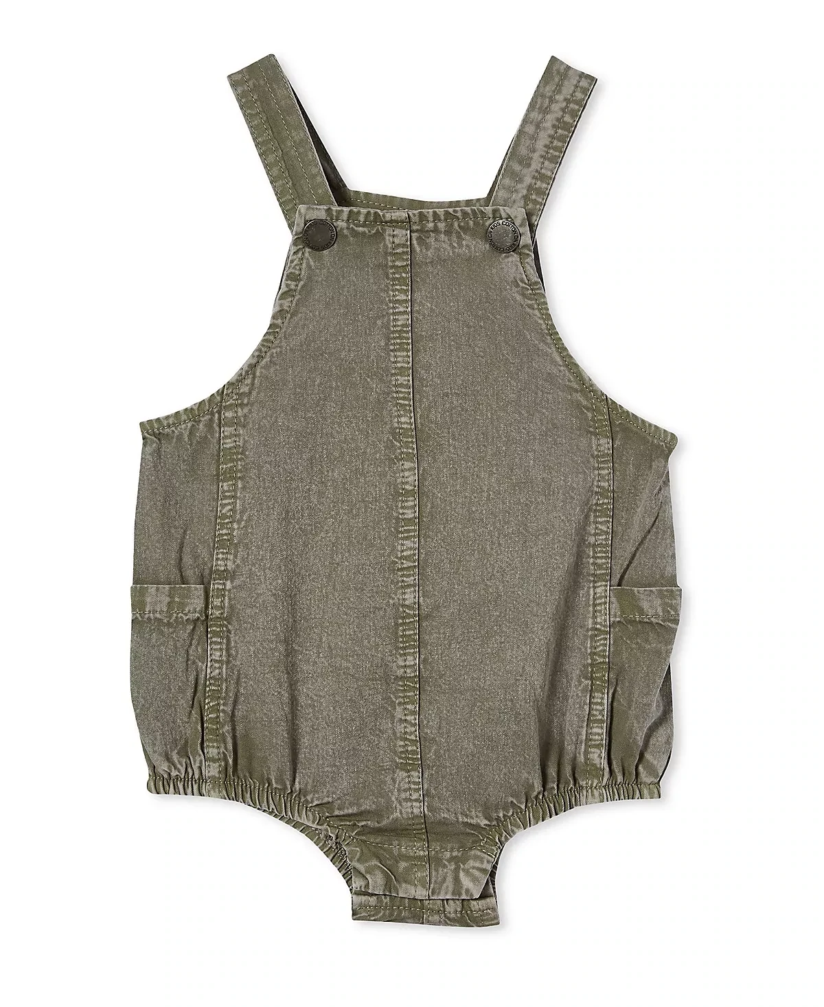 Baby Boys Marvin Woven Bubbysuit - Silver-Tone Sage Wash, 18/24 Months