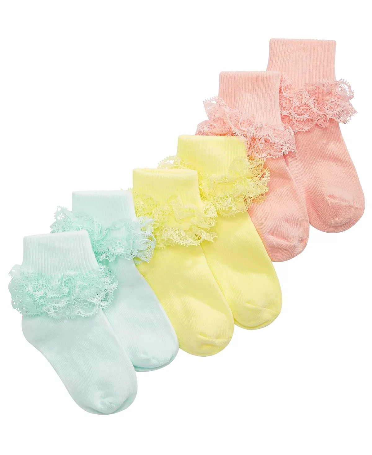 First Impressions Baby Girls 3-Pk. Lace Anklet Socks, 12-24 Months