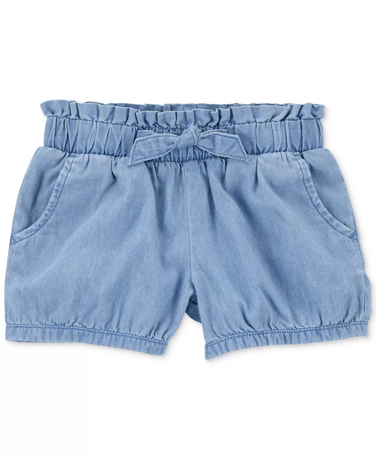 Carter&#39;s Size 3T Chambray Pull-on Bubble Shorts in Blue