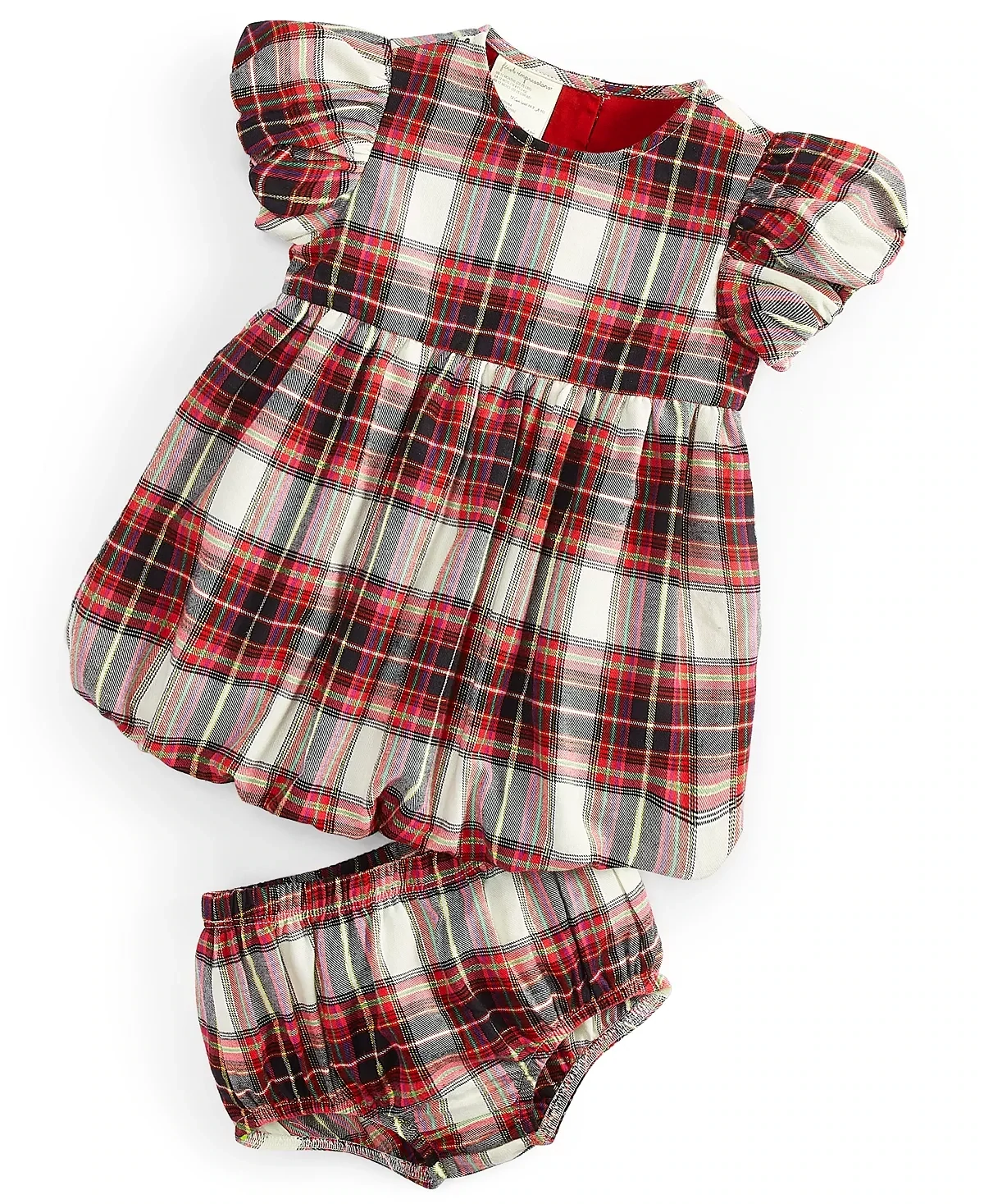 First Impressions Baby Girls 2-Pc. Tartan Bloomers &amp; Dress Set, Size 6/9 Months