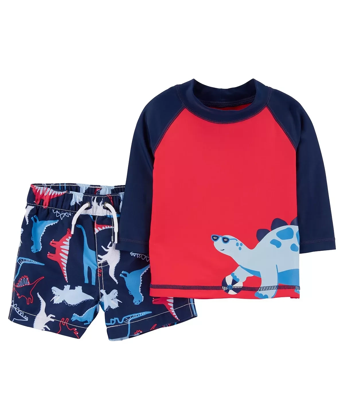 Carter's Baby Boys Rashguard and Swim Trunk Set - Red, Size 9 Months
