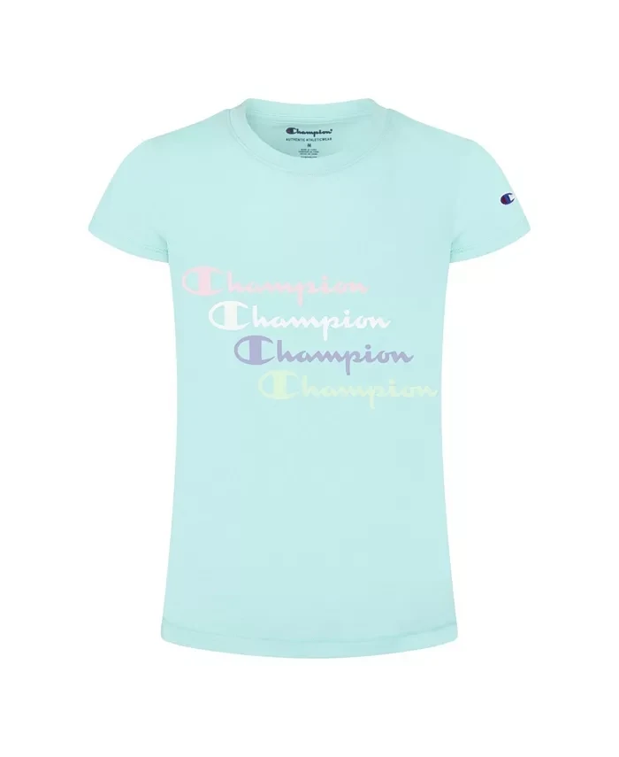 Champion Toddler Girls Graphic T-shirt - Aruba Blue, Size 3T