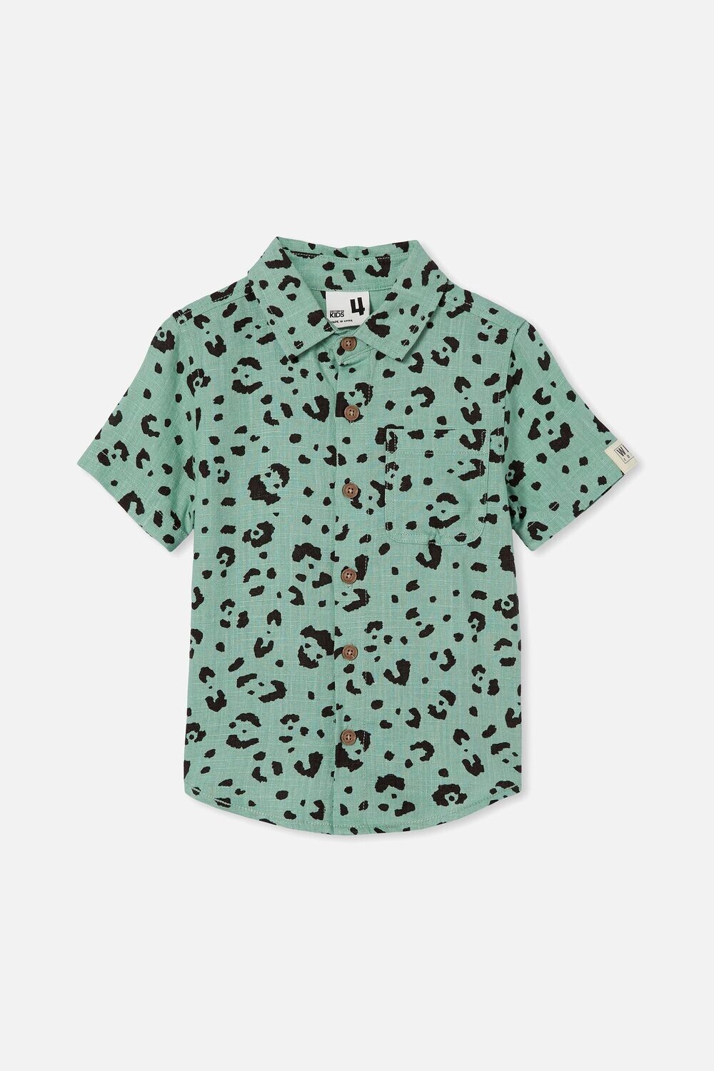 Kids Resort Short Sleeve Green Shirt - Size 5