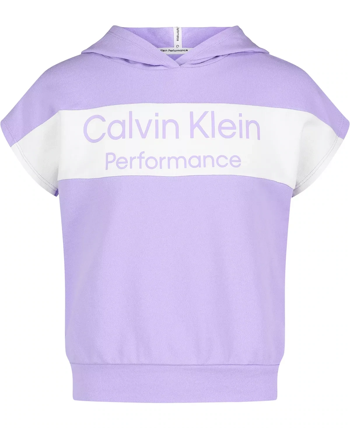 Calvin Klein Performance Big Girls Colorblock Hoodie - Violet - Size M (8/10)