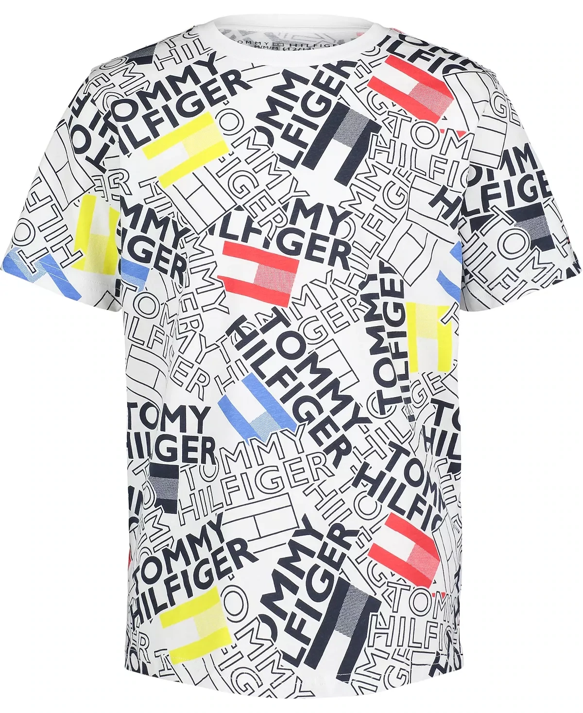 Tommy Hilfiger Toddler Boys Tossed Print T-shirt - Bright White - Size 3T