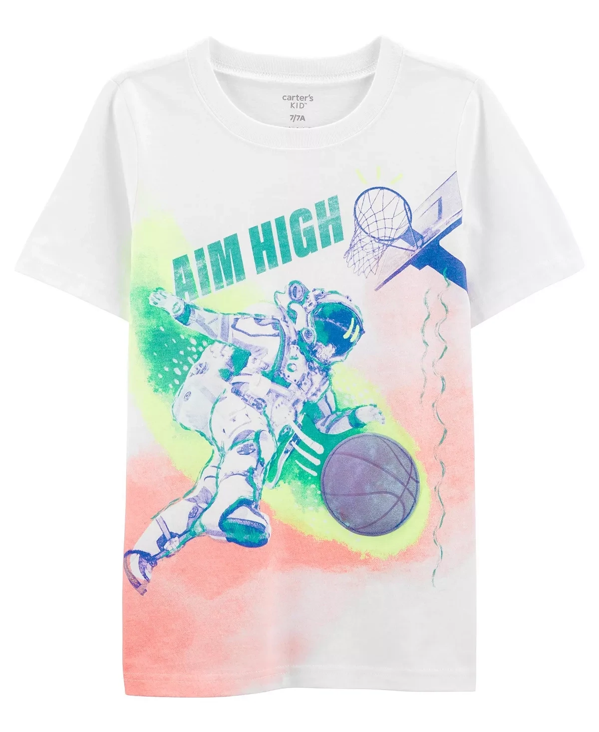 Carter&#39;s Jersey Graphic Tee, Boy&#39;s, Size: 7, Aim High