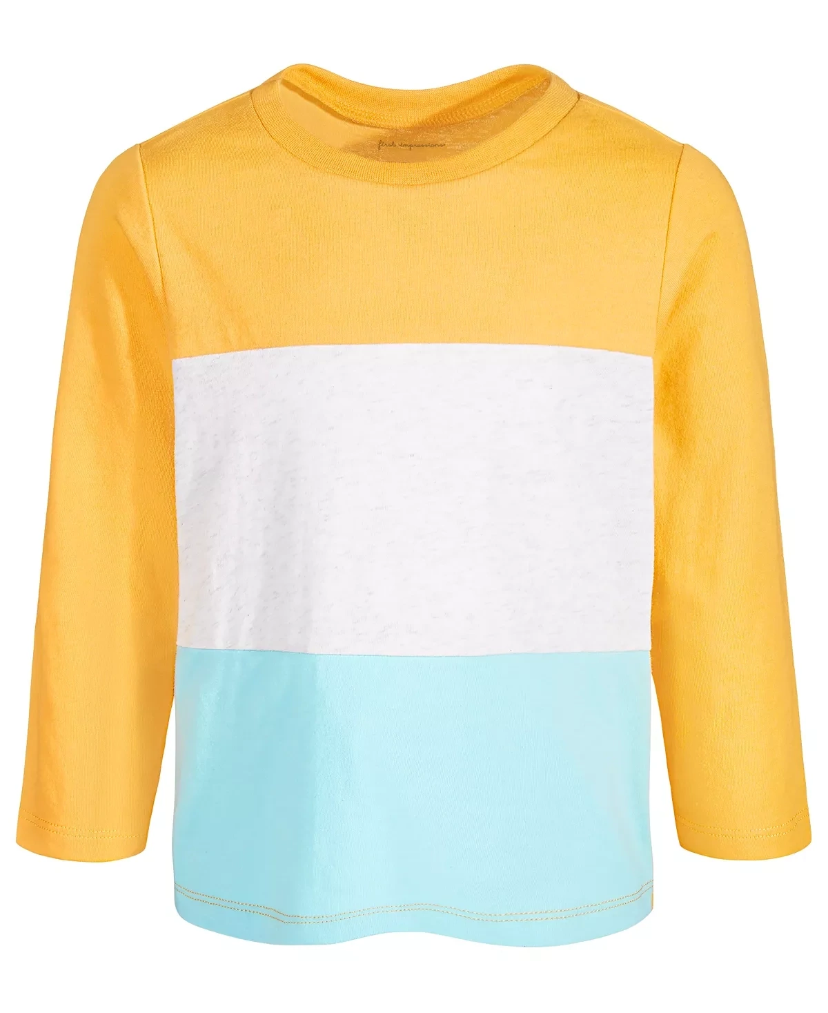 First Impressions Toddler Boys Colorblocked Shirt, Safflower - Size 3T