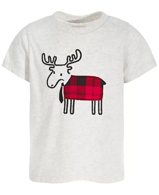 First Impressions Mix and Match Baby Boy Short Sleeve Elk Tee, Size 18 Months