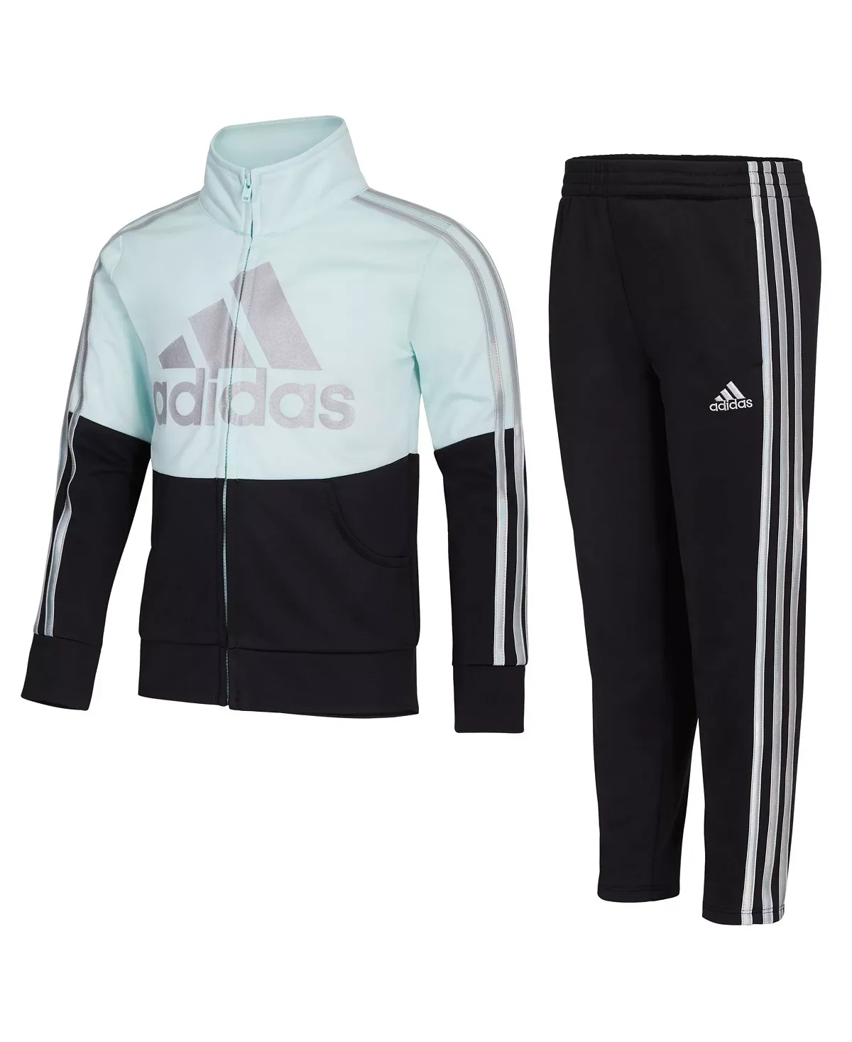 Adidas Baby Girls 2-pc. Track Suit, 12 Months , Black