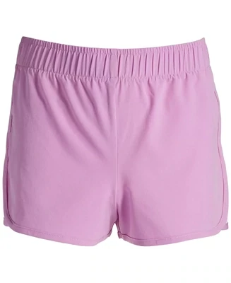 ID Ideology Big Girl Core Woven Shorts, Violet Tulle - Size Small