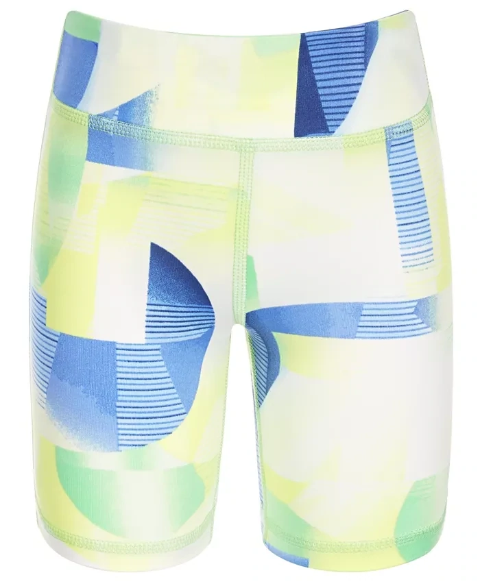 ID Ideology Toddler &amp; Little Girls Geo-Print Bicycle Shorts, Pistachio - Size 4T