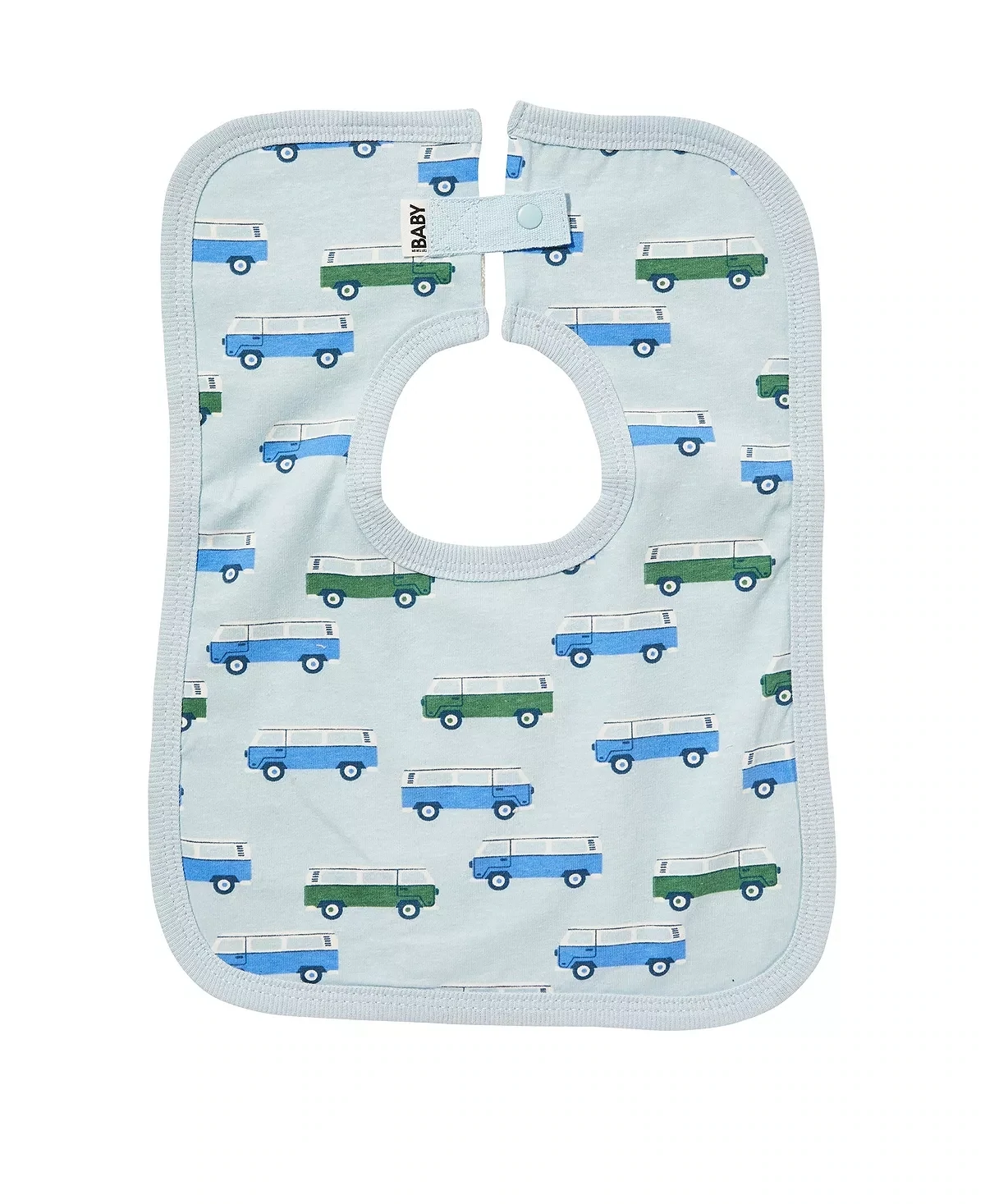 Cotton On Baby Neutral The Square Bib In Frosty Blue/kombi Vans