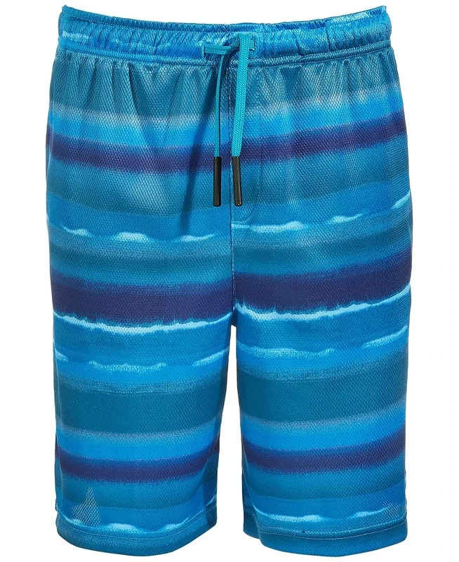 ID Ideology Little Boys Stripe-Print Shorts, Vivid Turq - Size 5