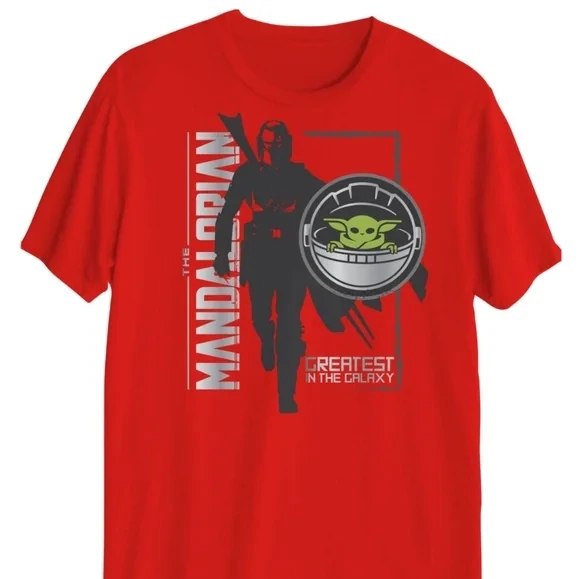 Big Boys Star Wars Short Sleeves Graphic T-shirt, Red - Size Large