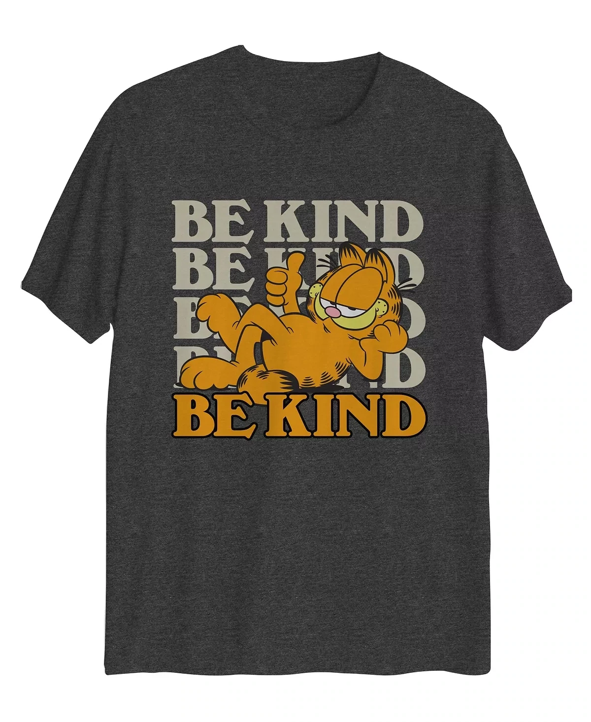 Big Boys Garfield Be Kind Short Sleeves Graphic T-shirt - Size Large