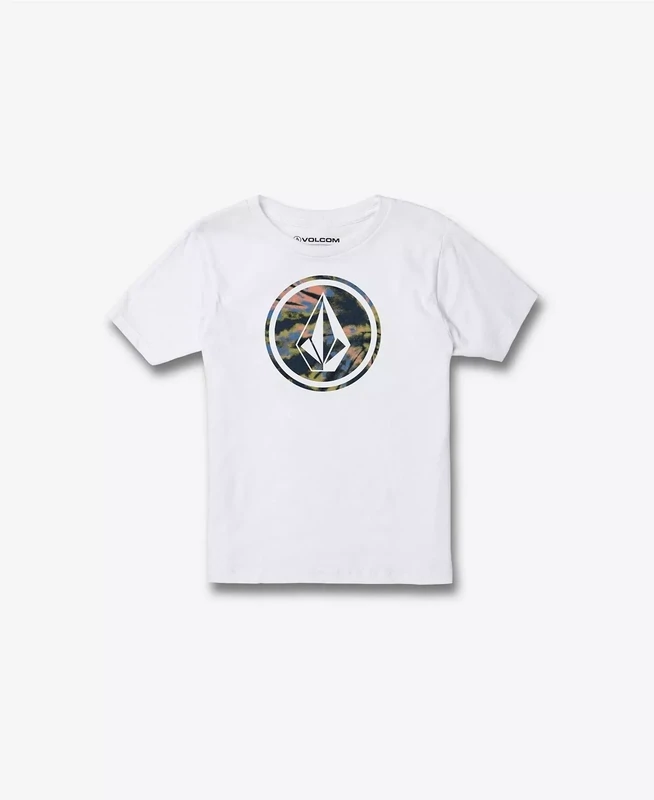 Volcom Kids Circle Stone Fill Short Sleeve Tee, White - Size 6