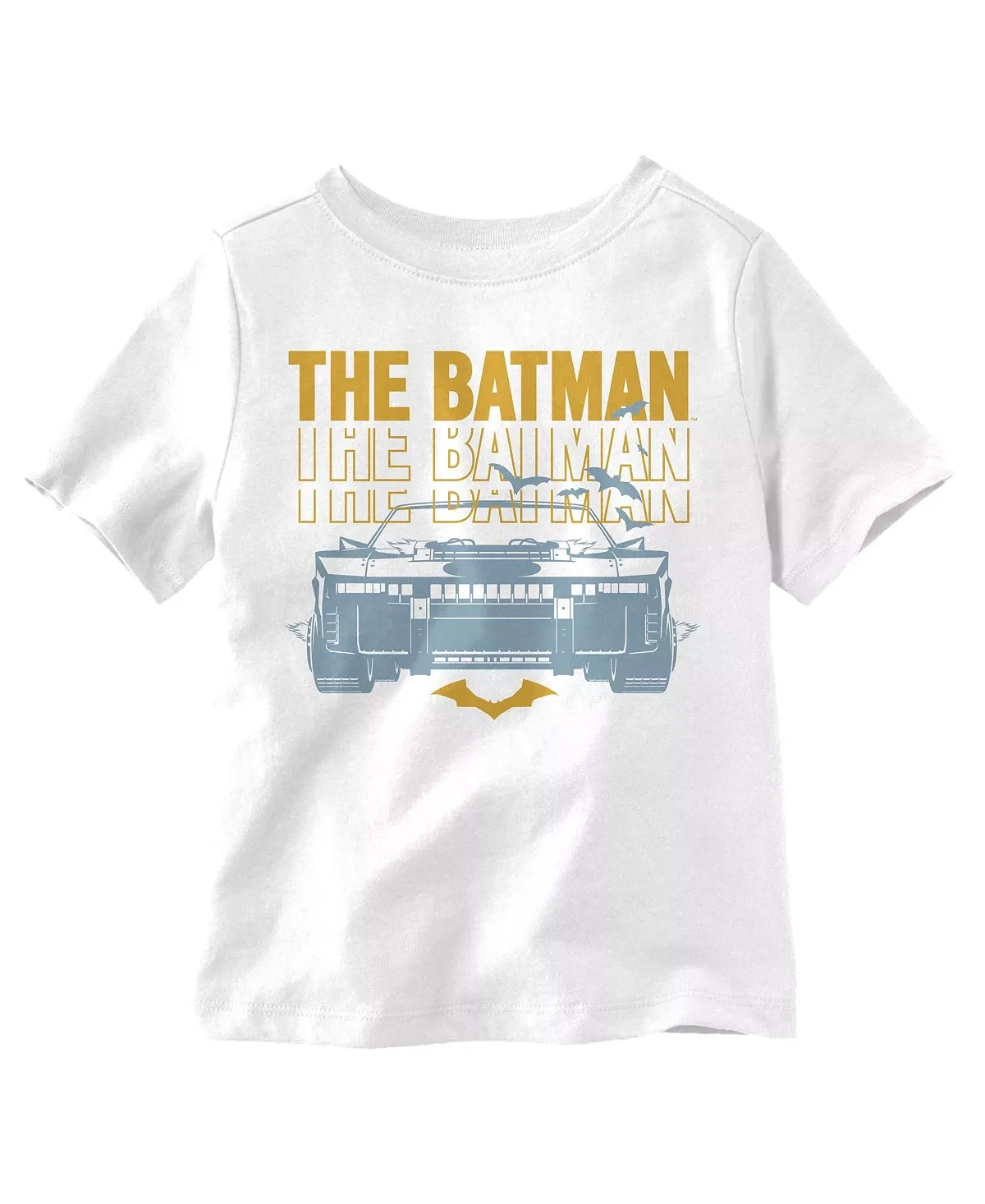 Little Boys Batmobile Short Sleeves Graphic T-shirt - White - Size 7