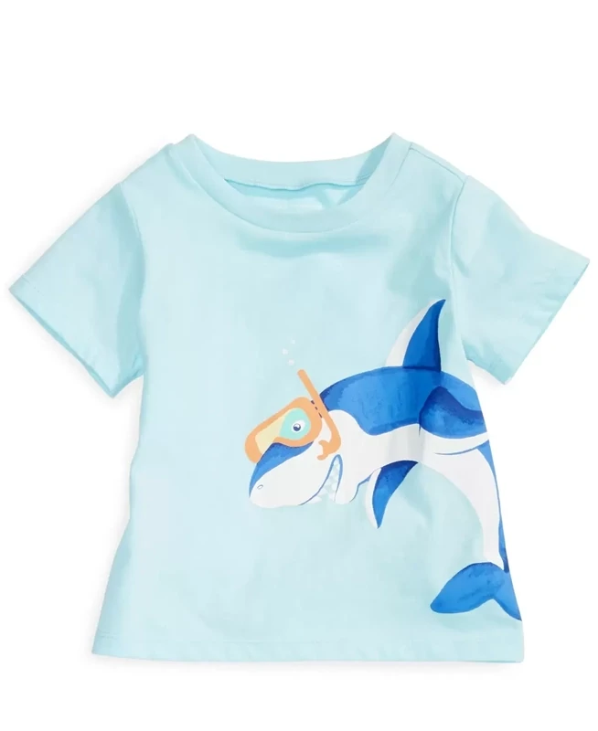 First Impressions Toddler Boys Snorkel Shark T-Shirt, Size 4T