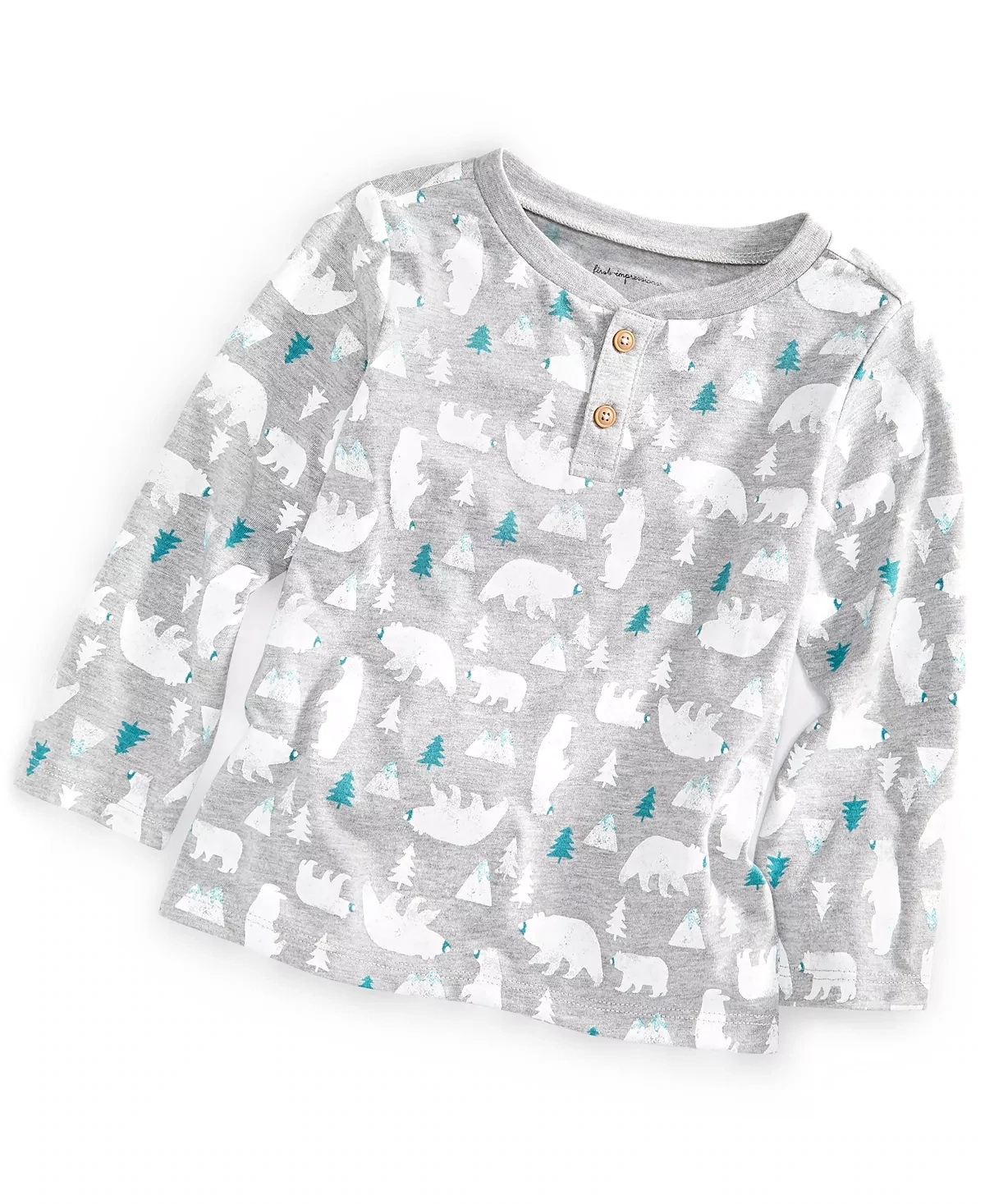 First Impressions Toddler Boys Polar Bear Party Henley, Size 4T