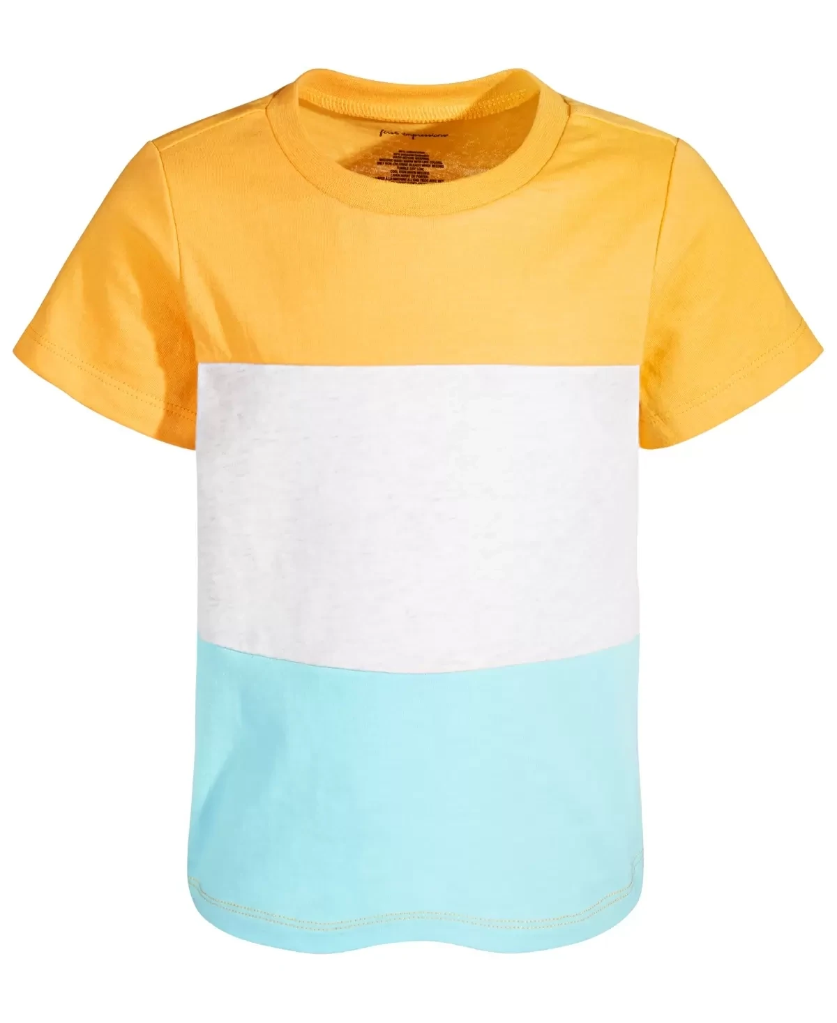 First Impressions Baby Boys Colorblocked T-Shirt, Safflower - Size 6/9 Months