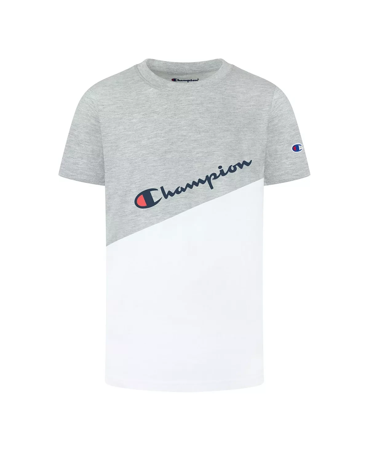 Champion Big Boys Angled Color Block T-shirt, Medium