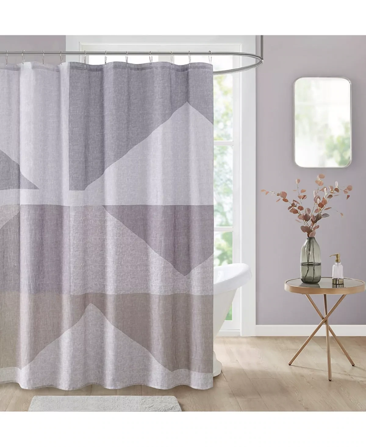 Decor Studio Amina Cotton Geometric 72 X 72 Shower Curtain - Multi
