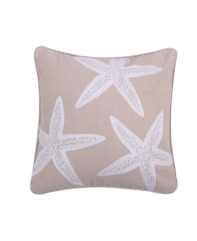 Levtex Home &#39;&#39;Starfish&#39;&#39; Throw Pillow, Beig/Green, 18X18