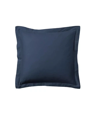 Poplin Tailored Pillow Euro Sham Bedding, Navy