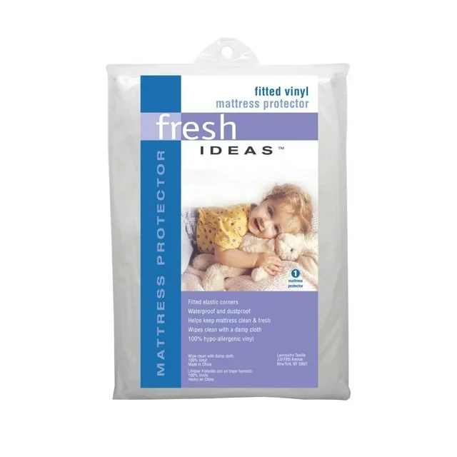 Fresh Ideas Fitted Vinyl Mattress Protector by Levinsohn Textiles in White (Size QUEEN)