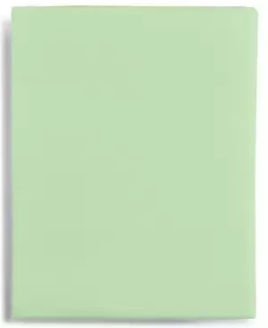 Martha Stewart Collection Open Stock Solid Cotton Sateen 400 Thread Count Fitted Sheet, California King, Mint (Mint Green)
