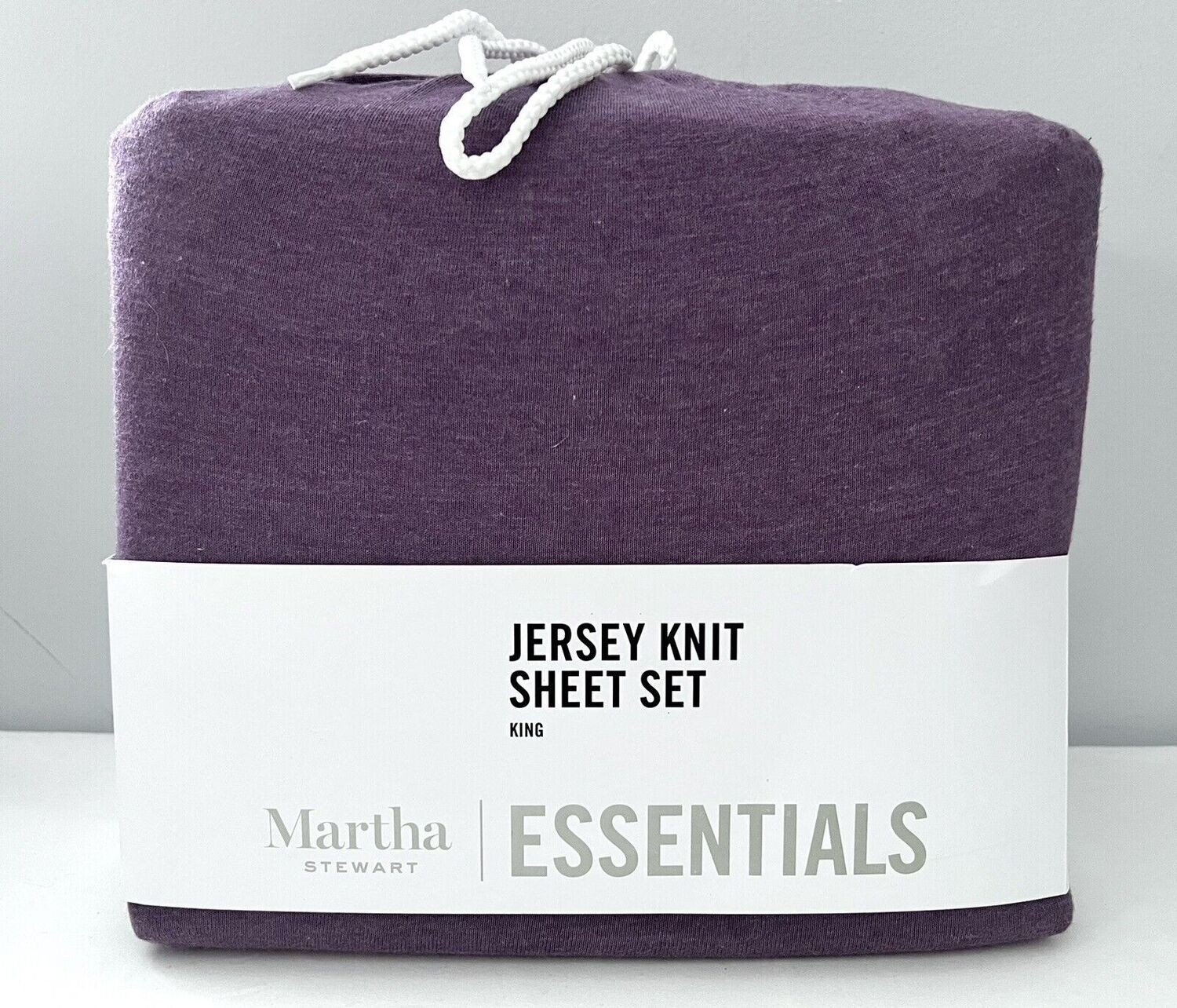 Martha Stewart Essentials Jersey 4-Pc. California King Sheet Set, Bedding