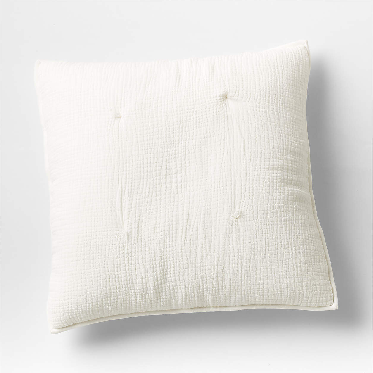 Oake Textured Gauze Quilts Euro Sham - Ivory